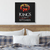 Kings wordt geboren in september canvas afdruk (Insitu (Slaapkamer))
