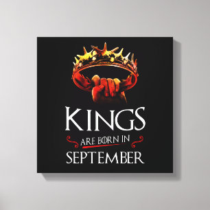 Kings wordt geboren in september canvas afdruk