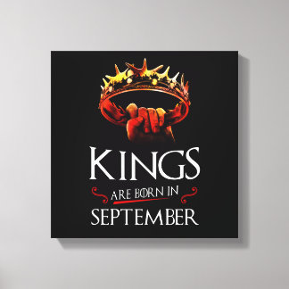 Kings wordt geboren in september canvas afdruk