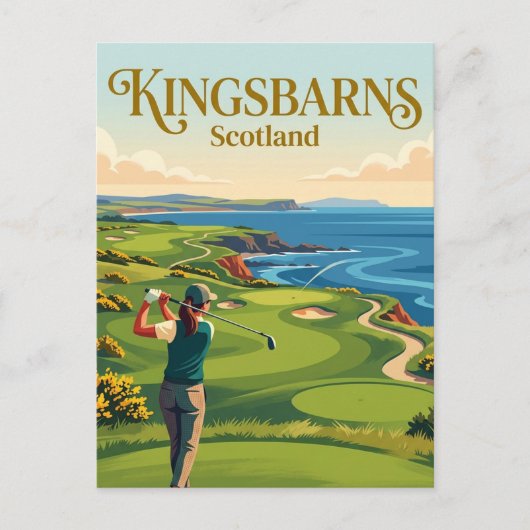 Kingsbarns Golf Links Schotland Briefkaart (Voorkant)