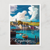 Kingsbridge Engeland Vintage Travel Illustration Briefkaart (Voorkant)