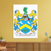 Kingsbury Family Crest Canvas Afdruk (Insitu (Woonkamer))