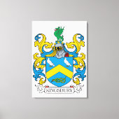 Kingsbury Family Crest Canvas Afdruk (Voorkant)