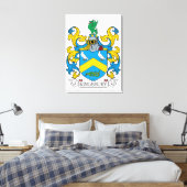 Kingsbury Family Crest Canvas Afdruk (Insitu (Slaapkamer))