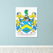 Kingsbury Family Crest Canvas Afdruk (Insitu (Houten vloer))