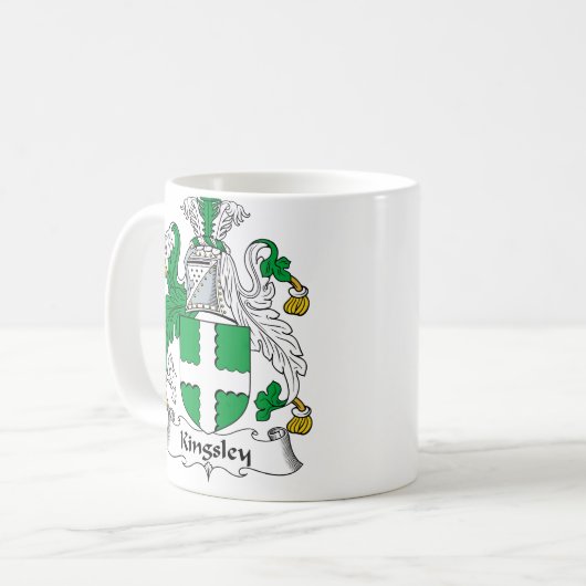 Kingsley Family Crest Koffiemok (Voorkant links)