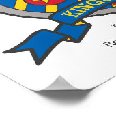 Kingsley-naam: kinder posters met een rivierschild (Hoek)