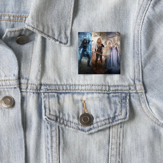 Kingsmen Kronieken Trilogie Fantasy Art Button Pin (In situ)