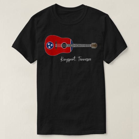 Kingsport Tennessee Guitar T-shirt (Design voorkant)