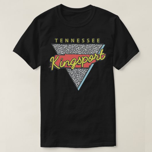 Kingsport Tennessee Retro Driehoek TN Stad T-shirt (Design voorkant)