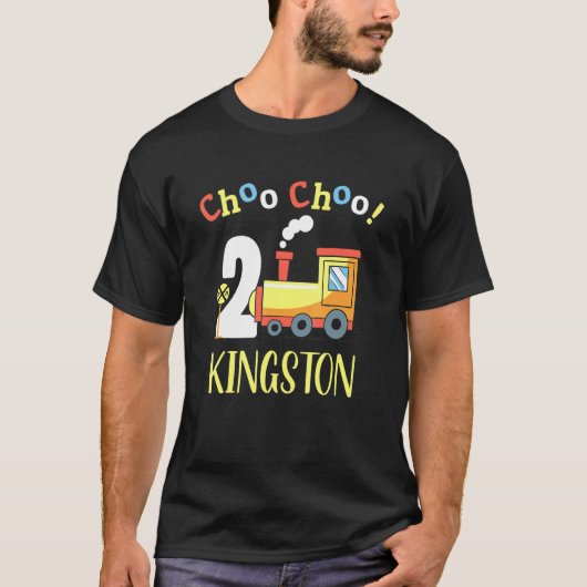 Kingston Choo twee trein 2e verjaardag draaien T-shirt (Voorkant)