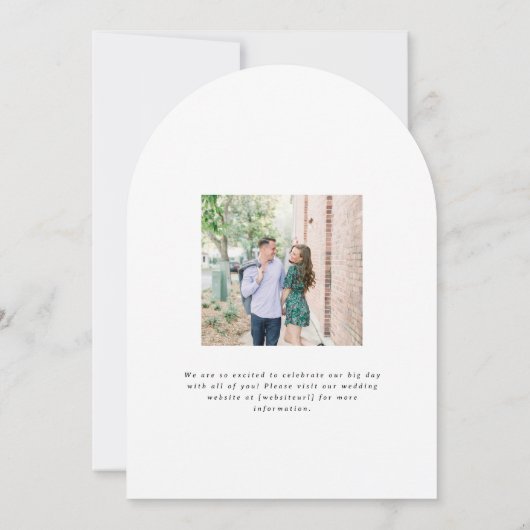 Kingston Elegant Monogram Typografie Huwelijk Kaart (Achterkant)