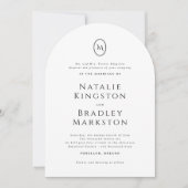 Kingston Elegant Monogram Typografie Huwelijk Kaart (Voorkant)