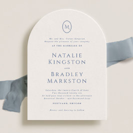 Kingston Elegant Monogram Typografie Huwelijk Kaart