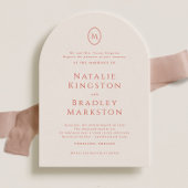 Kingston Elegant Monogram Typografie Huwelijk Kaart