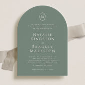 Kingston Elegant Monogram Typografie Huwelijk Kaart