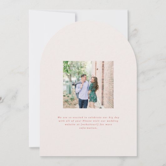 Kingston Elegant Monogram Typografie Huwelijk Kaart (Achterkant)