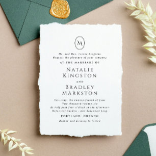 Kingston Elegant Monogram Typografie Huwelijk Rubberstempel