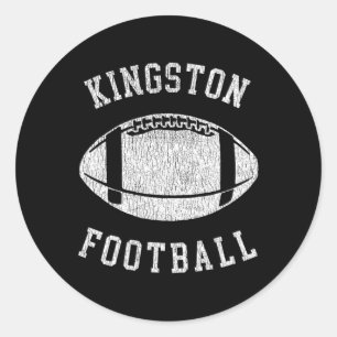Kingston Football Distressed Vintage 80's Throwbac Ronde Sticker