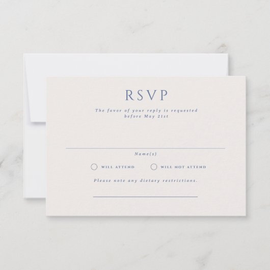 Kingston Formal Landscape Wedding RSVP Kaart (Voorkant)
