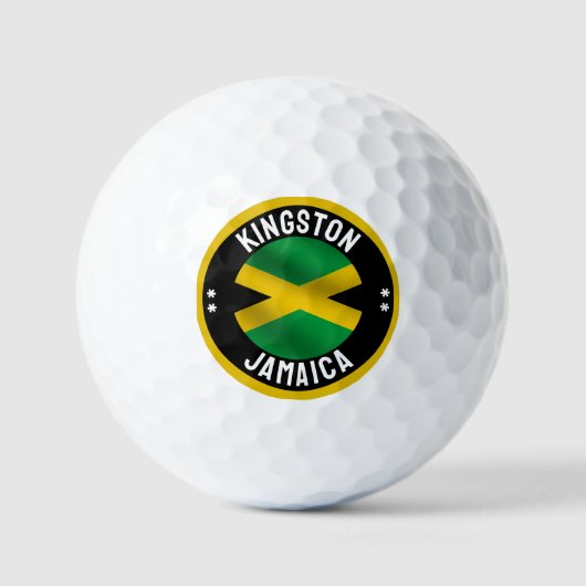 Kingston Jamaica City Jamaican Flag Golfballen (Voorkant)