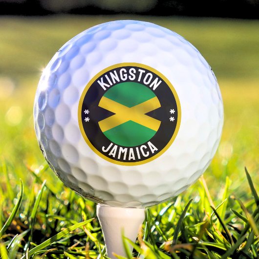 Kingston Jamaica City Jamaican Flag Golfballen
