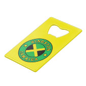 Kingston Jamaica Creditkaart Flessenopener (Voorkant Gekanteld)