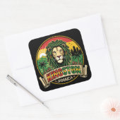 Kingston Jamaica Island Caribbean Vierkante Sticker (Envelop)