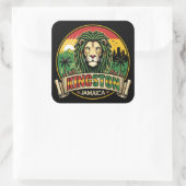 Kingston Jamaica Island Caribbean Vierkante Sticker (Tas)