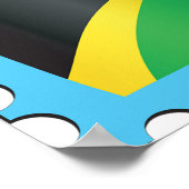 Kingston Jamaica-kaart en -vlag Poster (Hoek)