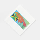 Kingston Jamaica-kaart en -vlag Servet (Hoek)