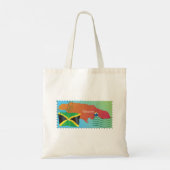 Kingston Jamaica-kaart en -vlag Tote Bag (Achterkant)