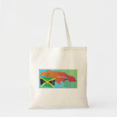 Kingston Jamaica-kaart en -vlag Tote Bag (Voorkant)