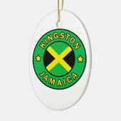 Kingston Jamaica Keramisch Ornament (Links)