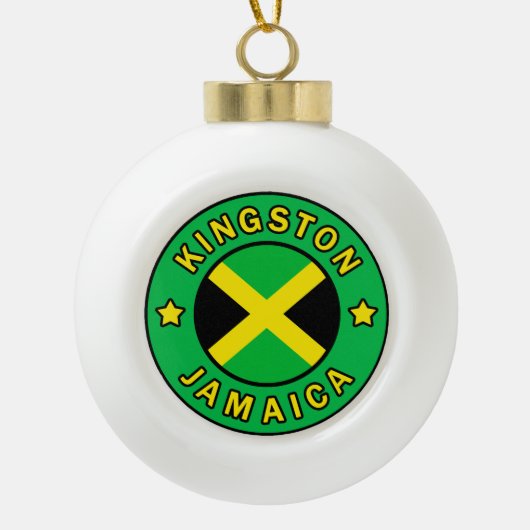 Kingston Jamaica Keramische Bal Ornament (Voorkant)