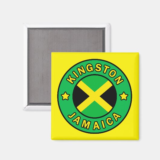 Kingston Jamaica Magneet (Voorkant / Achterkant)