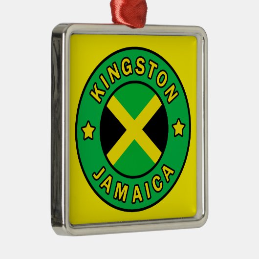 Kingston Jamaica Metalen Ornament (Rechts)