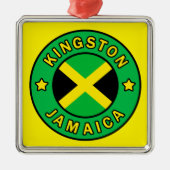 Kingston Jamaica Metalen Ornament (Voorkant)