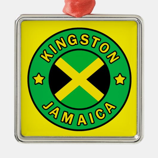 Kingston Jamaica Metalen Ornament (Voorkant)