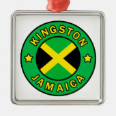 Kingston Jamaica Metalen Ornament (Voorkant)