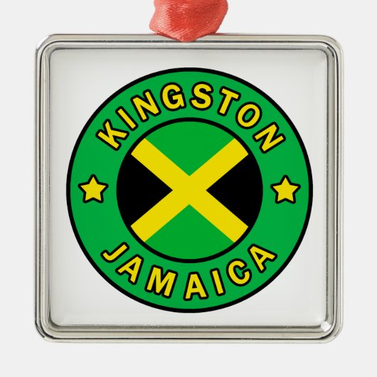 Kingston Jamaica Metalen Ornament (Voorkant)