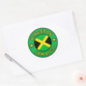 Kingston Jamaica Ovale Sticker (Envelop)