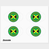 Kingston Jamaica Ovale Sticker (Vel)