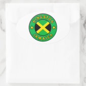 Kingston Jamaica Ovale Sticker (Tas)