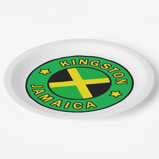 Kingston Jamaica Papieren Bordje (Gekanteld)