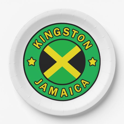 Kingston Jamaica Papieren Bordje (Voorkant)