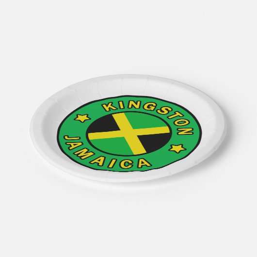 Kingston Jamaica Papieren Bordje (Gekanteld)