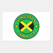 Kingston Jamaica Rechthoekige Sticker (Voorkant)