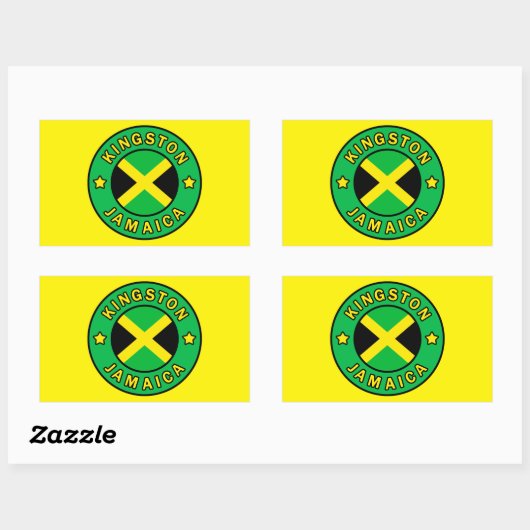 Kingston Jamaica Rechthoekige Sticker (Vel)