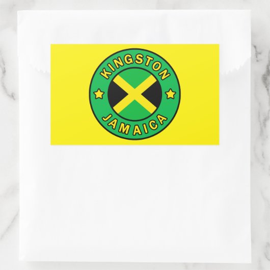 Kingston Jamaica Rechthoekige Sticker (Tas)